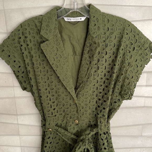 ZARA Cotton lace mini dress (NWT) XS - Picture 2 of 10